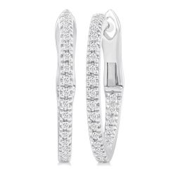 VerSolCel 14K White Gold Diamond Statement Earrings