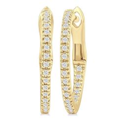 ArArVio 14K White Gold Diamond Statement Earrings