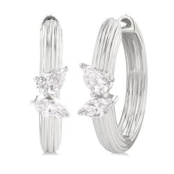 ZenMirLys 14K White Gold Diamond Fashion Earrings
