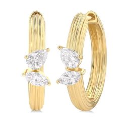NoAeLo IsNoVel 14K White Gold Diamond Fashion Earrings