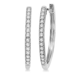 LinLo CelAeNo LinLin 14K White Gold Diamond Earrings