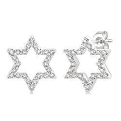ThSolVal ZenCelVel 14K White Gold Diamond Fashion Earrings