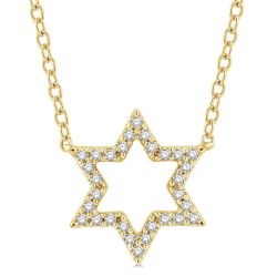 Cascade Vesper Star Of David Petite Diamond Fashion Pendant