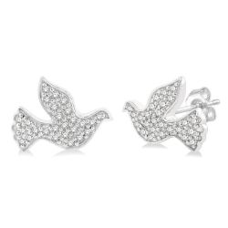 OraPhoLo 14K White Gold Diamond Fashion Earrings