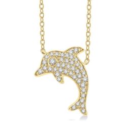 Isolde Tempest Dolphin Petite Diamond Fashion Pendant