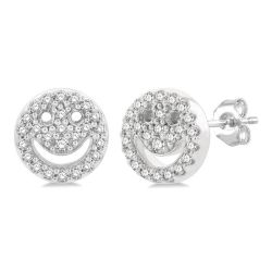 Smiley Petite Diamond Fashion Earrings