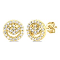 Smiley Petite Diamond Fashion Earrings