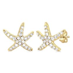 ArOnSol PhoOraMir 14K White Gold Diamond Fashion Earrings