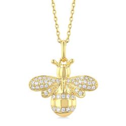 Umbria Horizon Bumble Bee Petite Diamond Fashion Pendant