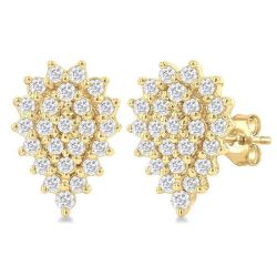 ValCelRa PhoLysRa OnXeVer 14K White Gold Diamond Cluster Earrings