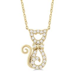 Zaira Majesty Cat Petite Diamond Fashion Pendant
