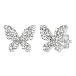 PhoZen 14K White Gold Diamond Fashion Earrings