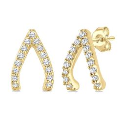 Wishbone Petite Diamond Fashion Earrings