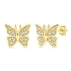 SolValTh 14K White Gold Diamond Fashion Earrings