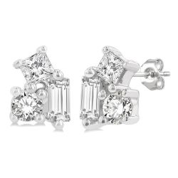 ElPhoVal PhoCa 14K White Gold Diamond Fashion Earrings