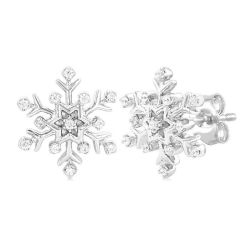 VelCa ArLinVel 14K White Gold Diamond Fashion Earrings