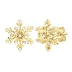 CaThVal 14K White Gold Diamond Fashion Earrings