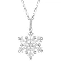 Snow Flake Petite Diamond Fashion Pendant
