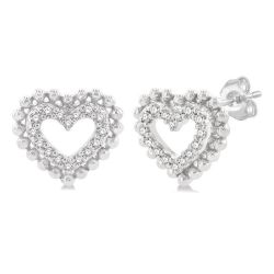 PhoElCa 14K White Gold Diamond Fashion Earrings