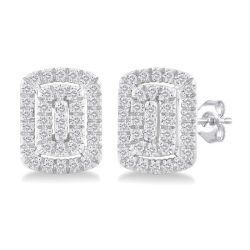 MirNoSol ThVelAr 14K White Gold Diamond Halo Earrings