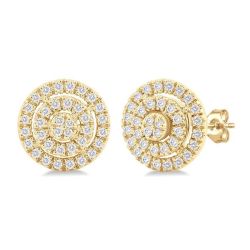 ValElPho 14K White Gold Diamond Halo Earrings