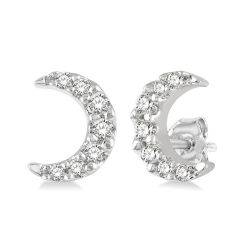 LysLoSol 14K White Gold Diamond Fashion Earrings