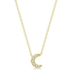 Zinnia Victoire Crescent Petite Diamond Fashion Pendant
