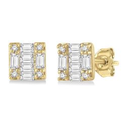 OnVerZen VioNoMir 14K White Gold Diamond Fashion Earrings