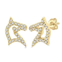 MirMirCa 14K White Gold Diamond Fashion Earrings