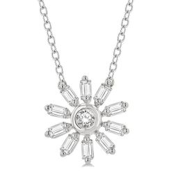 Aria Perseus Petite Baguette Diamond Fashion Pendant