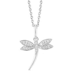 Cypress Étoile Dragonfly Petite Diamond Fashion Pendant