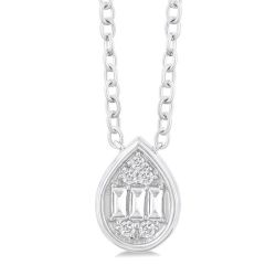 Gale Aurora Pear Shape Bezel Set Petite Fusion Diamond Fashion Pendant