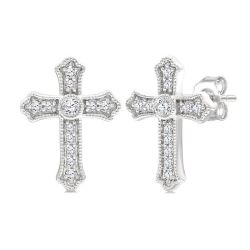 VerArVel OnSolRa ElValVer 14K White Gold Diamond Fashion Earrings
