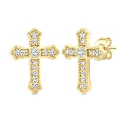 LoRaCel 14K White Gold Diamond Fashion Earrings
