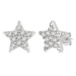XeLoZen IsNo 14K White Gold Diamond Fashion Earrings