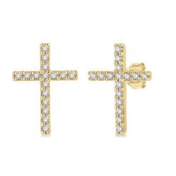 XeIonOra LinNoVer 14K White Gold Diamond Fashion Earrings