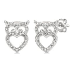 RaLin 14K White Gold Diamond Fashion Earrings