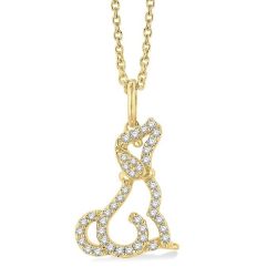 Kalliope Rhea Dog Petite Diamond Fashion Pendant