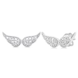 Angel Wings Petite Diamond Earrings