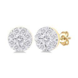 IonLinLo 14K White Gold Diamond Fashion Earrings