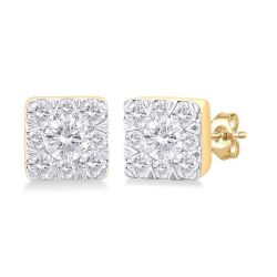 ArNoAr 14K White Gold Diamond Fashion Earrings