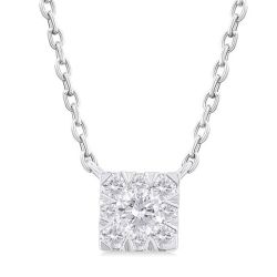 Vale Xenia Princess Shape Shine Bright Petite Diamond Fashion Pendant