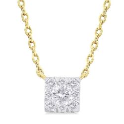 Celestia Evadne Princess Shape Shine Bright Petite Diamond Fashion Pendant