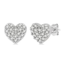 CelLo 14K White Gold Diamond Fashion Earrings