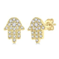 Hamsa Petite Diamond Fashion Earrings