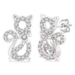 ArAe 14K White Gold Diamond Fashion Earrings