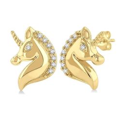 VioDor 14K White Gold Diamond Fashion Earrings