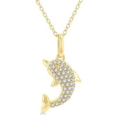 Vesper Paragon Dolphin Petite Diamond Fashion Pendant