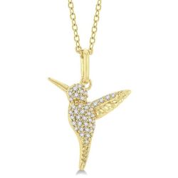 Kaia Indigo Hummingbird Petite Diamond Fashion Pendant