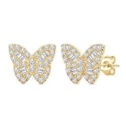 ValRaZen ArLysVel 14K White Gold Diamond Fashion Earrings